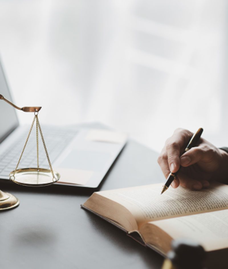 gavel with books old wooden desk
