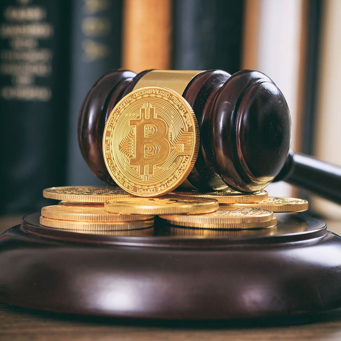 gavel with books old wooden desk